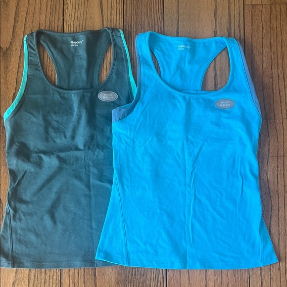 Bundle Gap Body Gekko Activewear Tank Tops - Blue and Black - Picture 1 of 9